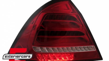 Full LED stražnja svjetla SEQ žmigavci (crvena/kristal) / Mercedes C-klasa W203 (2000-2004) limuzina, LDMED4