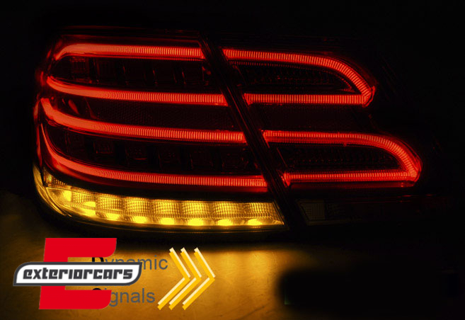 Full LED stražnja svjetla SEQ žmigavci (crvena/kristal) / Mercedes E-klasa W212 limuzina (2009-2013), LDMEB2
