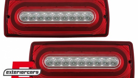 Full LED stražnja svjetla SEQ žmigavci (crvena/kristal) / Mercedes G-klasa W463 (1990-2012), LDMEB6
