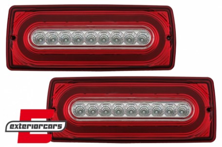 Full LED stražnja svjetla SEQ žmigavci (crvena/kristal) / Mercedes G-klasa W463 (1990-2012), LDMEB6