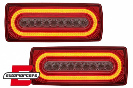 Full LED stražnja svjetla SEQ žmigavci (crvena/kristal) / Mercedes G-klasa W463 (1990-2012), LDMEB6