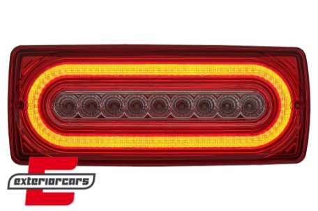 Full LED stražnja svjetla SEQ žmigavci (crvena/kristal) / Mercedes G-klasa W463 (1990-2012), LDMEB6