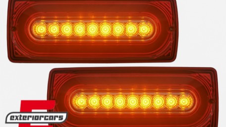 Full LED stražnja svjetla SEQ žmigavci (crvena/kristal) / Mercedes G-klasa W463 (1990-2012), LDMEB6