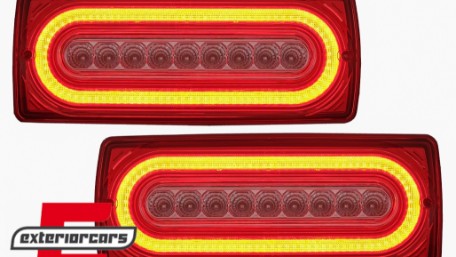 Full LED stražnja svjetla SEQ žmigavci (crvena/kristal) / Mercedes G-klasa W463 (1990-2012), LDMEB6