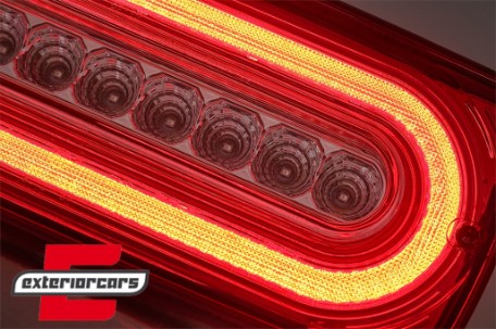 Full LED stražnja svjetla SEQ žmigavci (crvena/kristal) / Mercedes G-klasa W463 (1990-2012), LDMEB6