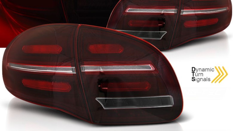 Full LED stražnja svjetla SEQ žmigavci (crvena/kristal) / Porsche Cayenne 958 (2010-2014), LDPO33
