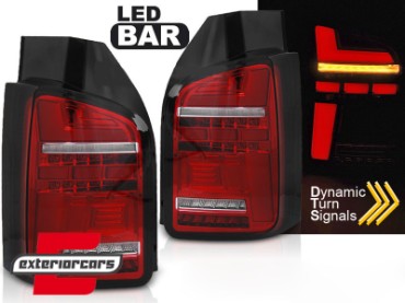 Full LED stražnja svjetla SEQ žmigavci (crvena/kristal) / Volkswagen Transporter T6.1 (2020-), LDVWP6