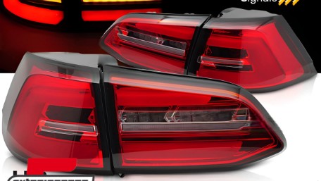 Full LED stražnja svjetla SEQ žmigavci (crvena/kristal) / VW Golf 7 (2013-2017) karavan, LDVWS7