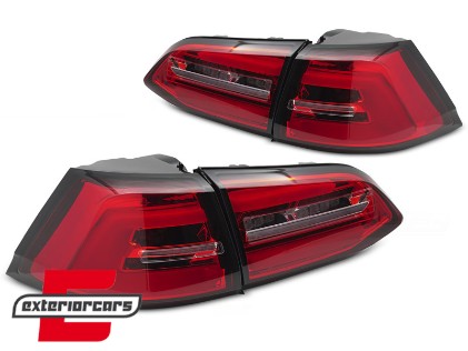 Full LED stražnja svjetla SEQ žmigavci (crvena/kristal) / VW Golf 7 (2013-2017) karavan, LDVWS7