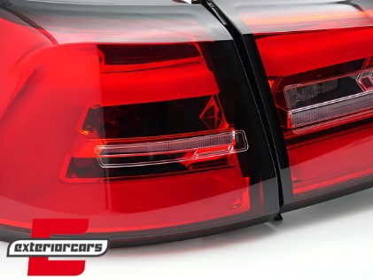 Full LED stražnja svjetla SEQ žmigavci (crvena/kristal) / VW Golf 7.5 Facelift (2017-2020) karavan, LDVWT1