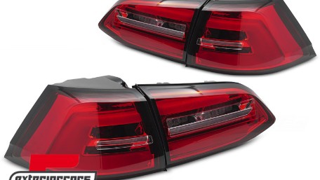Full LED stražnja svjetla SEQ žmigavci (crvena/kristal) / VW Golf 7.5 Facelift (2017-2020) karavan, LDVWT1