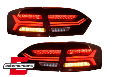 Full LED stražnja svjetla SEQ žmigavci (crvena/kristal) / VW Jetta Mk6 VI (2011-2014), LDVWV8