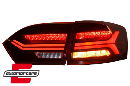 Full LED stražnja svjetla SEQ žmigavci (crvena/kristal) / VW Jetta Mk6 VI (2011-2014), LDVWV8