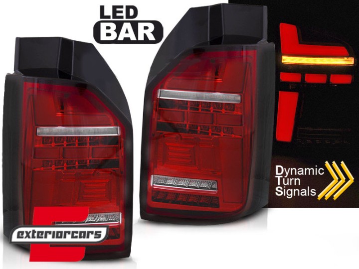 Full LED stražnja svjetla SEQ žmigavci (crvena/kristal) / VW Transporter T6 (2020-), LDVWS1