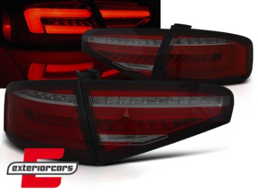 Full LED stražnja svjetla SEQ žmigavci (crvena/smoke) / AUDI A4 B8 limuzina (2012-2015), LDAUH0