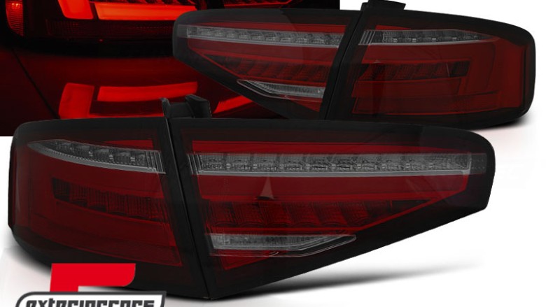 Full LED stražnja svjetla SEQ žmigavci (crvena/smoke) / Audi A4 B8 limuzina (2012-2015), LDAUH4