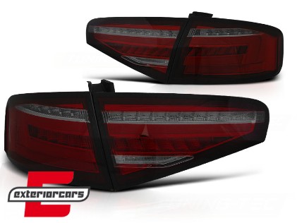 Full LED stražnja svjetla SEQ žmigavci (crvena/smoke) / Audi A4 B8 limuzina (2012-2015), LDAUH4