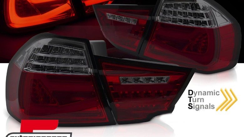 Full LED stražnja svjetla SEQ žmigavci (crvena/smoke) / BMW serije 3 E90 LCI (2008-2011) limuzina, LDBMK3