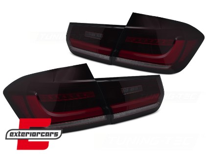 Full LED stražnja svjetla SEQ žmigavci (crvena/smoke) / BMW serije 3 F30 (2011-2019), LDBMJ9