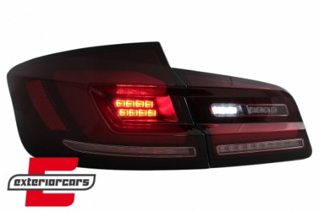Full LED stražnja svjetla SEQ žmigavci (crvena/smoke) / BMW serije 5 F10 (2010-2017) limuzina, LDBMJ2