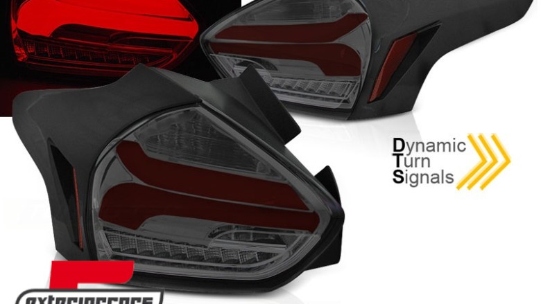 Full LED stražnja svjetla SEQ žmigavci (crvena/smoke) / Ford Focus 3 Hatchback Facelift (2015-2018), LDFO70