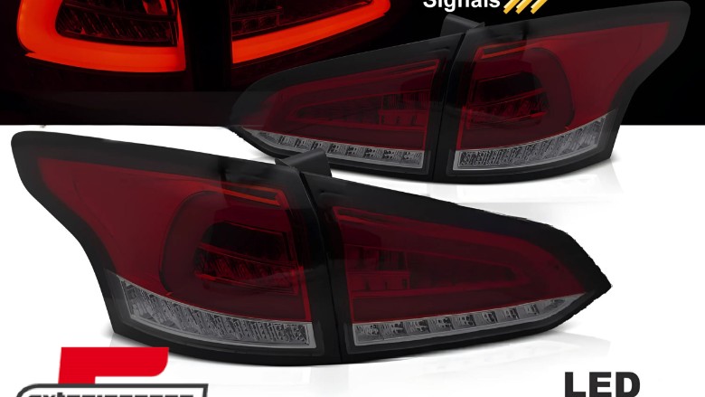 Full LED stražnja svjetla SEQ žmigavci (crvena/smoke) / Ford Focus 3 karavan (2011-2018), LDFO82