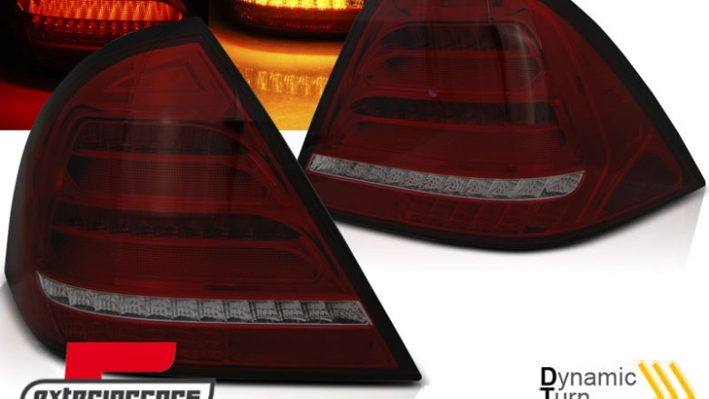 Full LED stražnja svjetla SEQ žmigavci (crvena/smoke) / Mercedes C-klasa W203 (2000-2004) limuzina, LDMED5
