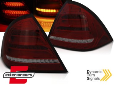 Full LED stražnja svjetla SEQ žmigavci (crvena/smoke) / Mercedes C-klasa W203 Facelift (2004-2007) limuzina, LDMEE5