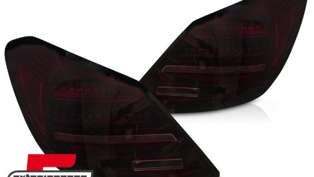 Full LED stražnja svjetla SEQ žmigavci (crvena/smoke) / Mercedes C klasa W205 limuzina (2014-2021), LDMEG8