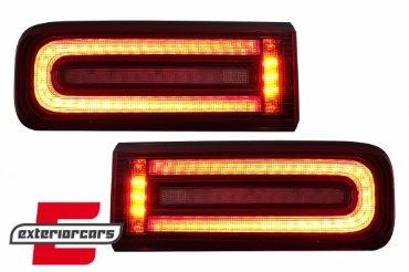 Full LED stražnja svjetla SEQ žmigavci (crvena/smoke) / Mercedes G-klasa W463 Facelift (2018-2024), TLMBW463NLS