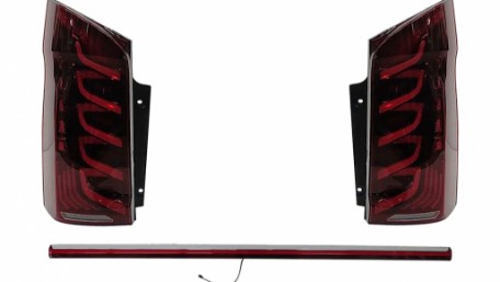 Full LED stražnja svjetla SEQ žmigavci (crvena/smoke) / Mercedes V-klasa W447 (2014-2023), TLMBW447VTL