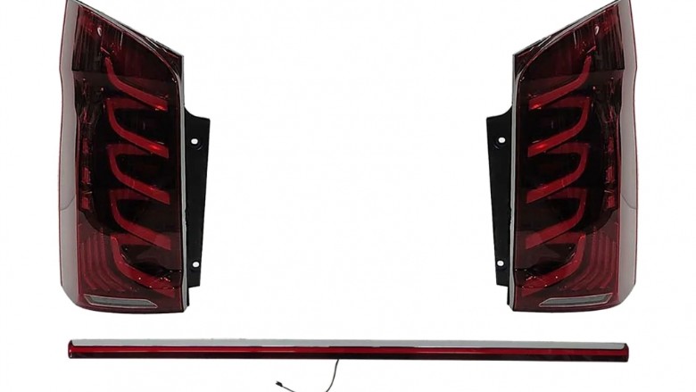 Full LED stražnja svjetla SEQ žmigavci (crvena/smoke) / Mercedes V-klasa W447 (2014-2023), TLMBW447VTL
