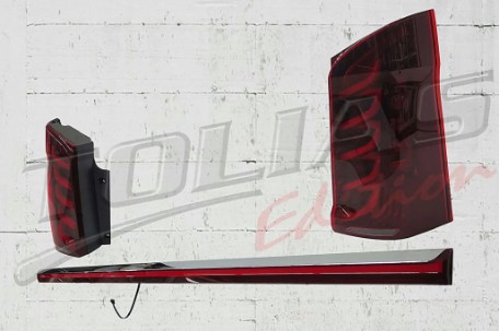 Full LED stražnja svjetla SEQ žmigavci (crvena/smoke) / Mercedes V-klasa W447 (2014-2023), TLMBW447VTL