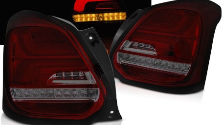 Full LED stražnja svjetla SEQ žmigavci (crvena/smoke) / Suzuki Swift VI (2017-2023), LDSI12