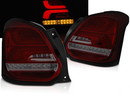 Full LED stražnja svjetla SEQ žmigavci (crvena/smoke) / Suzuki Swift VI (2017-2023), LDSI12
