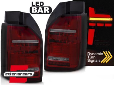 Full LED stražnja svjetla SEQ žmigavci (crvena/smoke) / VW Transporter T6 (2015-2020), LDVWR7