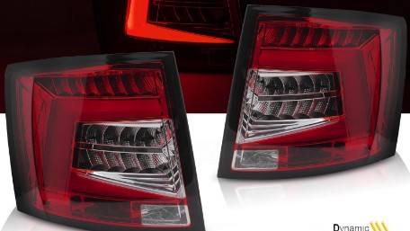 Full LED stražnja svjetla SEQ žmigavci (crveno-bijelo) / Škoda Octavia III karavan (2012-2016), LDSK21