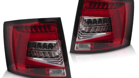 Full LED stražnja svjetla SEQ žmigavci (crveno-bijelo) / Škoda Octavia III karavan (2012-2016), LDSK21