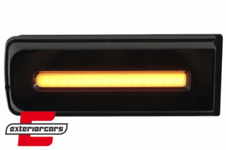 Full LED stražnja svjetla SEQ žmigavci Facelift 2018 dizajn (crna) / Mercedes G-klasa W463 (2008-2017), TLMBW463NLB