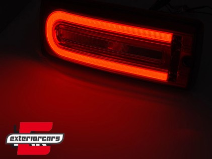 Full LED stražnja svjetla SEQ žmigavci Facelift 2018 dizajn (crvena/kristal) / Mercedes G-klasa W463 (1990-2017), LDMEE9