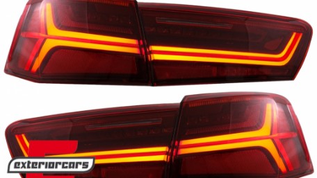 Full LED stražnja svjetla SEQ žmigavci Facelift dizajn (crvena/kristal) / Audi A6 4G C7 limuzina (2011-2014), LDAUG0