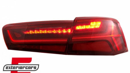 Full LED stražnja svjetla SEQ žmigavci Facelift dizajn (crvena/kristal) / Audi A6 4G C7 limuzina (2011-2014), LDAUG0