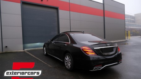 Full LED stražnja svjetla SEQ žmigavci Facelift dizajn (crvena/kristal) / Mercedes S-klasa W222 (2013-2017), TLMBW222F