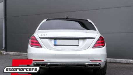 Full LED stražnja svjetla SEQ žmigavci Facelift dizajn (crvena/kristal) / Mercedes S-klasa W222 (2013-2017), TLMBW222F