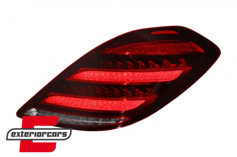 Full LED stražnja svjetla SEQ žmigavci Facelift dizajn (crvena/kristal) / Mercedes S-klasa W222 (2013-2017), TLMBW222F