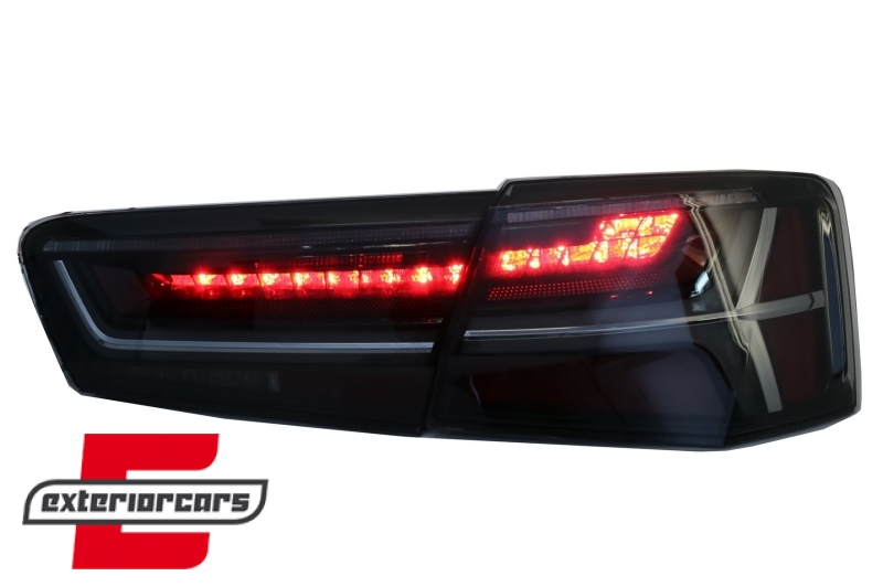 Full LED stražnja svjetla SEQ žmigavci Facelift dizajn (smoke) / Audi A6 4G C7 limuzina (2011-2014), LDAUG1