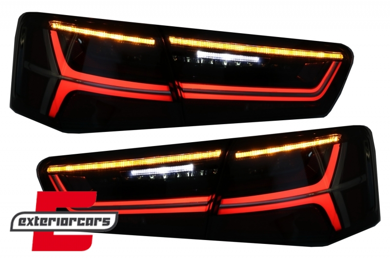 Full LED stražnja svjetla SEQ žmigavci Facelift dizajn (smoke) / Audi A6 4G C7 limuzina (2011-2014), LDAUG1