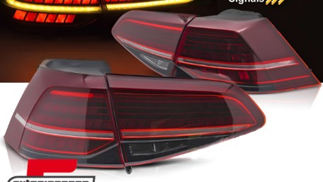Full LED stražnja svjetla SEQ žmigavci Facelift G7.5 look (crvena) / VW Golf 7 & 7.5 VII (2012-2019), LDVWV0