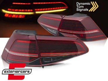 Full LED stražnja svjetla SEQ žmigavci Facelift G7.5 look (crvena) / VW Golf 7 & 7.5 VII (2012-2019), LDVWV0