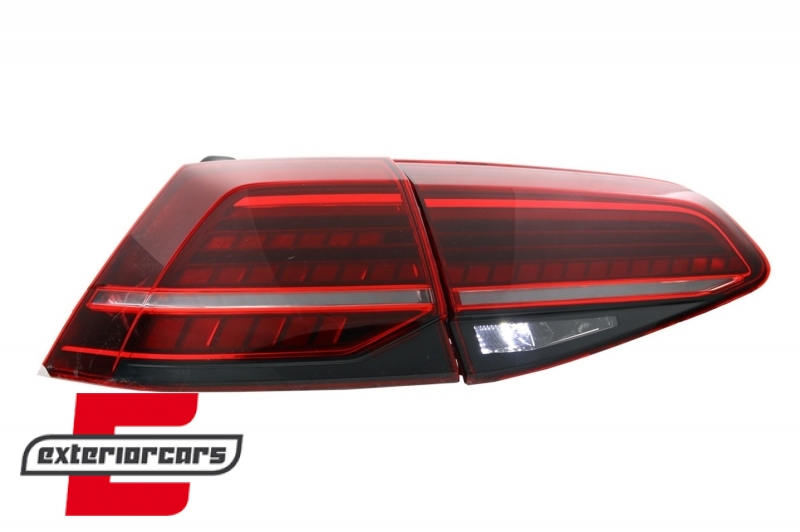 Full LED stražnja svjetla SEQ žmigavci Facelift G7.5 look (crvena) / VW Golf 7 & 7.5 VII (2012-2019), LDVWV0